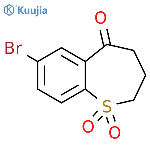 7-bromo-2,3,4,5-tetrahydro-1lambda6-benzothiepine-1,1,5-trione structure