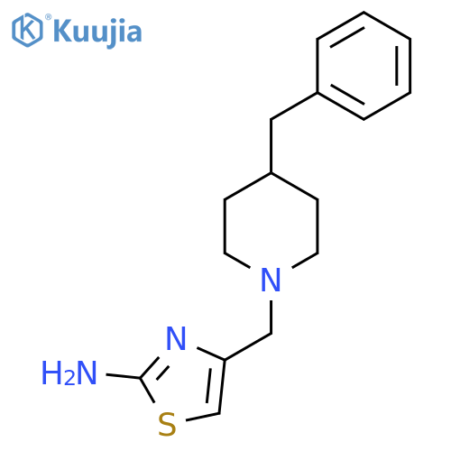 4-[(4-Benzylpiperidin-1-yl)methyl]-1,3-thiazol-2-amine structure