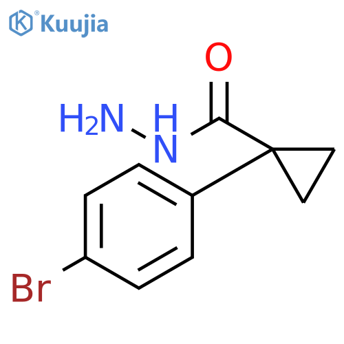 1-(4-bromophenyl)cyclopropane-1-carbohydrazide structure