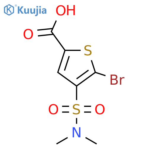 5-bromo-4-(dimethylsulfamoyl)thiophene-2-carboxylic acid structure