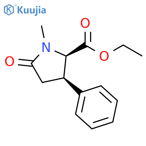 DL-Proline, 1-methyl-5-oxo-3-phenyl-, ethyl ester, cis- structure