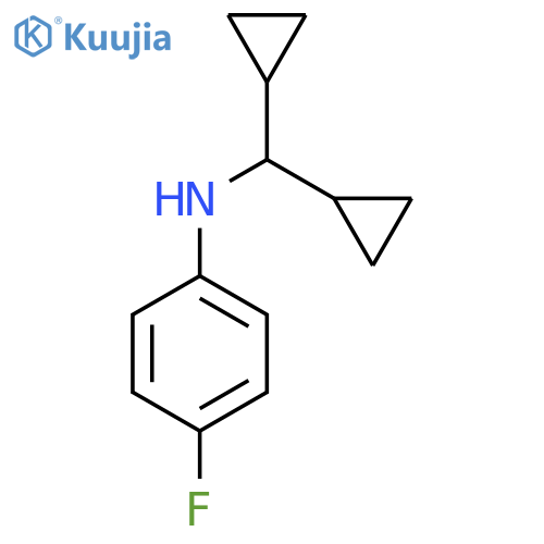 N-(dicyclopropylmethyl)-4-fluoroaniline structure