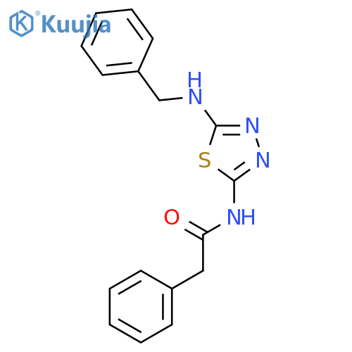N-[5-(benzylamino)-1,3,4-thiadiazol-2-yl]-2-phenylacetamide structure