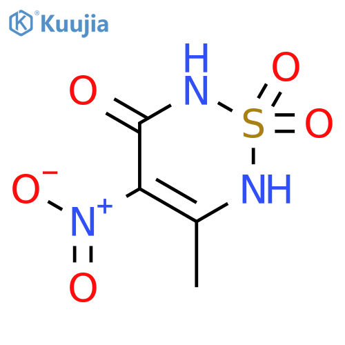 2H-1,2,6-THIADIAZIN-3(6H)-ONE, 5-METHYL-4-NITRO-, 1,1-DIOXIDE structure