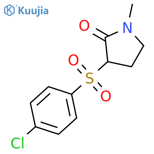 2-Pyrrolidinone, 3-[(4-chlorophenyl)sulfonyl]-1-methyl- structure
