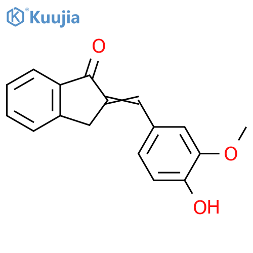 1H-Inden-1-one,2,3-dihydro-2-[(4-hydroxy-3-methoxyphenyl)methylene]- structure