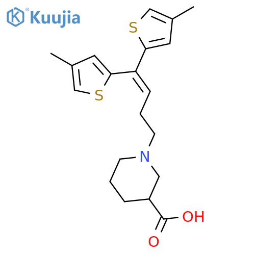 1-[4,4-bis(4-methylthiophen-2-yl)but-3-enyl]piperidine-3-carboxylic Acid structure