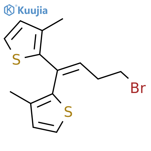 2,2'-(4-Bromobut-1-ene-1,1-diyl)bis(3-methylthiophene) structure