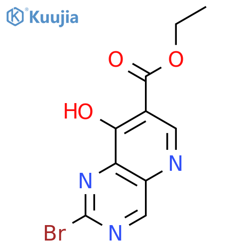 Ethyl 2-bromo-8-hydroxypyrido-3,2-dpyrimidine-7-carboxylate structure