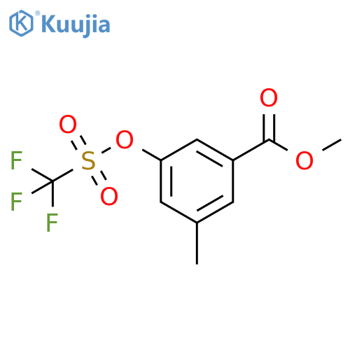 Methyl 3-methyl-5-[[(trifluoromethyl)sulfonyl]oxy]benzoate structure
