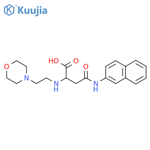 2-{[2-(morpholin-4-yl)ethyl]amino}-3-[(naphthalen-2-yl)carbamoyl]propanoic acid structure