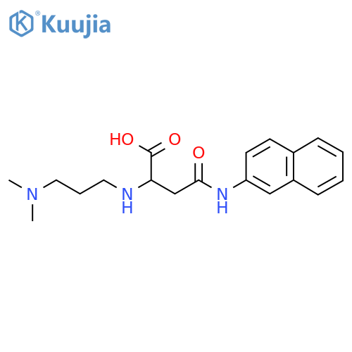 2-{[3-(dimethylamino)propyl]amino}-3-[(naphthalen-2-yl)carbamoyl]propanoic acid structure