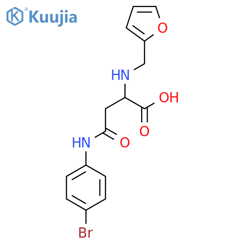 3-[(4-bromophenyl)carbamoyl]-2-{[(furan-2-yl)methyl]amino}propanoic acid structure