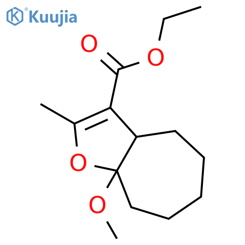 4H-Cyclohepta[b]furan-3-carboxylic acid, 3a,5,6,7,8,8a-hexahydro-8a-methoxy-2-methyl-, ethyl ester structure