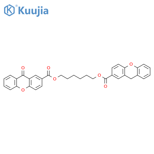 9H-Xanthene-2-carboxylic acid, 9-oxo-,6-[(9H-xanthen-2-ylcarbonyl)oxy]hexyl ester structure