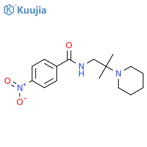 Benzamide, N-[2-methyl-2-(1-piperidinyl)propyl]-4-nitro- structure