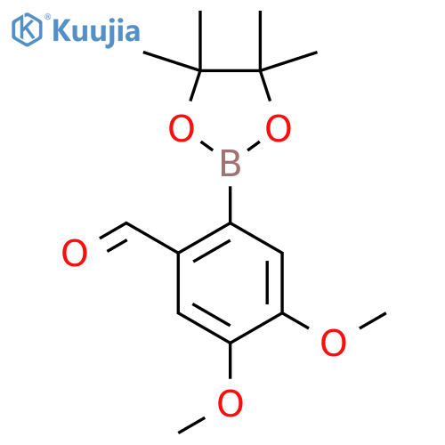 4,5-dimethoxy-2-(4,4,5,5-tetramethyl-1,3,2-dioxaborolan-2-yl)benzaldehyde structure