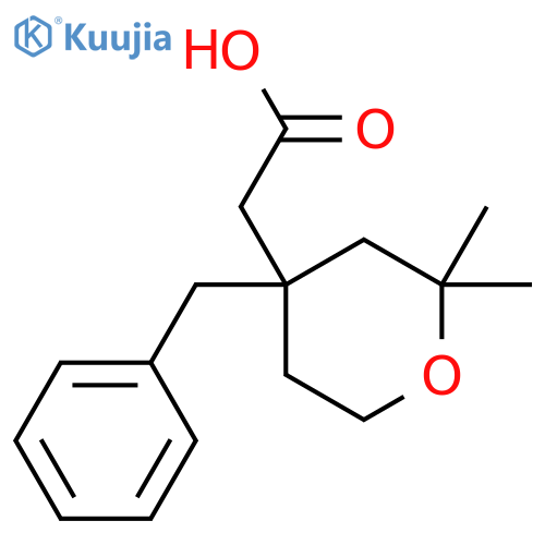 (4-BENZYL-TETRAHYDRO-2,2-DIMETHYL-2H-PYRAN-4-YL)ACETIC ACID structure