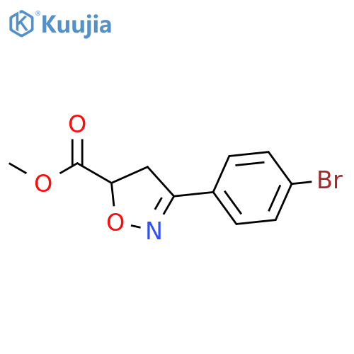Methyl 3-(4-bromophenyl)-4,5-dihydroisoxazole-5-carboxylate structure