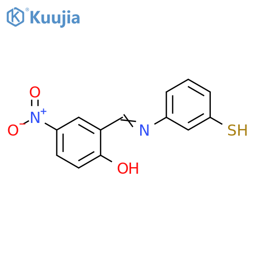 Phenol, 2-[[(3-mercaptophenyl)imino]methyl]-4-nitro- structure