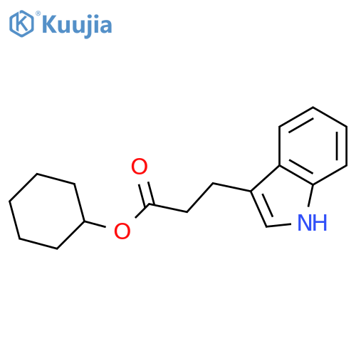 1H-Indole-3-propanoicacid, cyclohexyl ester structure