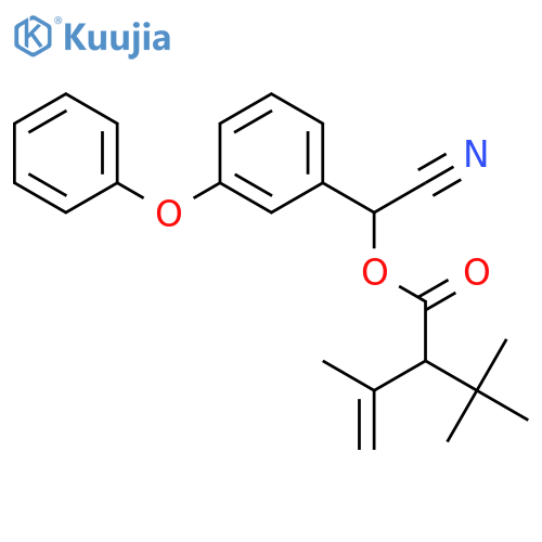 3-Butenoic acid, 2-(1,1-dimethylethyl)-3-methyl-, cyano(3-phenoxyphenyl)methyl ester structure