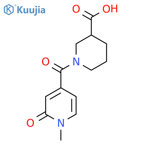 1-(1-Methyl-2-oxo-1,2-dihydropyridine-4-carbonyl)piperidine-3-carboxylic acid structure