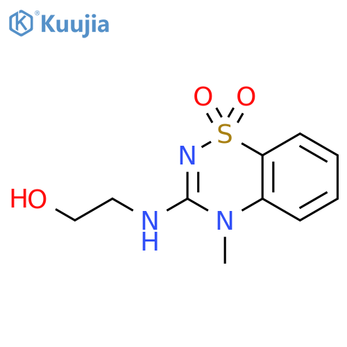Ethanol,2-[(4-methyl-1,1-dioxido-4H-1,2,4-benzothiadiazin-3-yl)amino]- structure