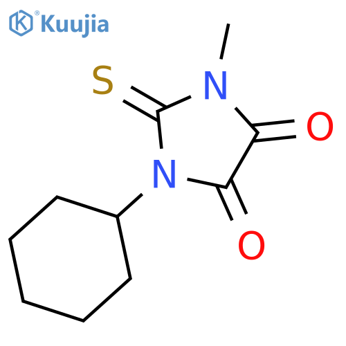 4,5-Imidazolidinedione, 1-cyclohexyl-3-methyl-2-thioxo- structure
