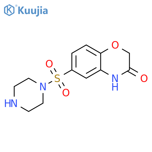 6-(Piperazine-1-sulfonyl)-3,4-dihydro-2H-1,4-benzoxazin-3-one structure