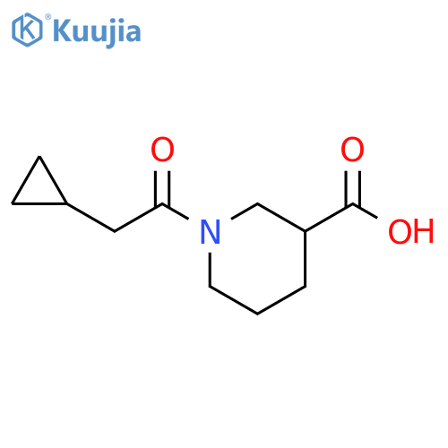 1-(2-cyclopropylacetyl)piperidine-3-carboxylic acid structure
