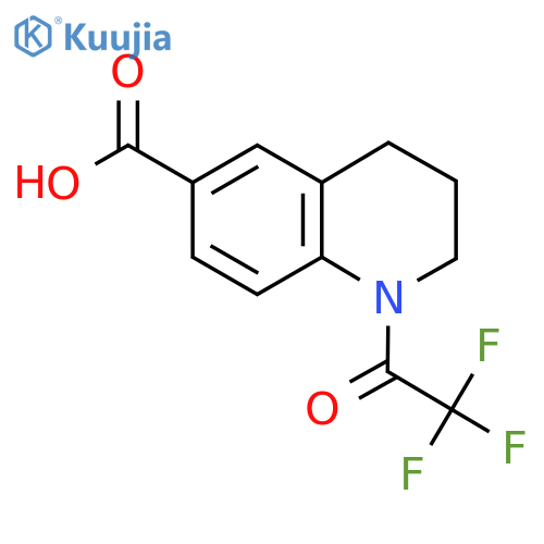 1-(trifluoroacetyl)-1,2,3,4-tetrahydroquinoline-6-carboxylic acid structure