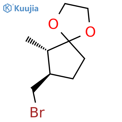 1,4-DIOXASPIRO[4.4]NONANE, 7-(BROMOMETHYL)-6-METHYL-, (6S-TRANS)- structure