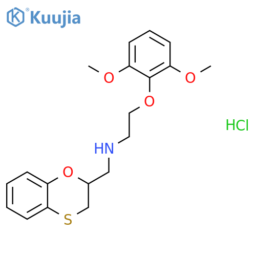 1,4-Benzoxathiin-2-methanamine, N-[2-(2,6-dimethoxyphenoxy)ethyl]-2,3-dihydro-, hydrochloride, (±)- structure