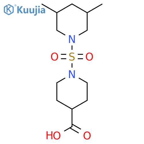 1-(3,5-dimethylpiperidin-1-yl)sulfonylpiperidine-4-carboxylic acid structure
