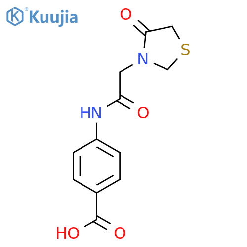 4-2-(4-Oxo-1,3-thiazolidin-3-yl)acetamidobenzoic Acid structure