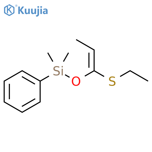 Benzene, [[[(1E)-1-(ethylthio)-1-propen-1-yl]oxy]dimethylsilyl]- structure