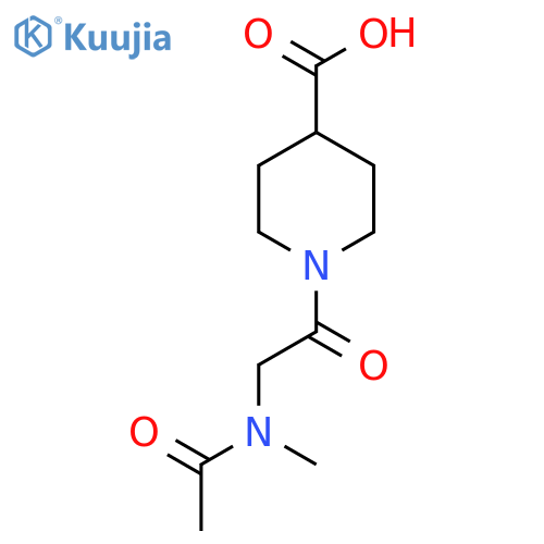 1-2-(N-methylacetamido)acetylpiperidine-4-carboxylic acid structure