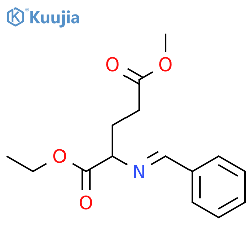 DL-Glutamic acid, N-(phenylmethylene)-, 1-ethyl 5-methyl ester structure