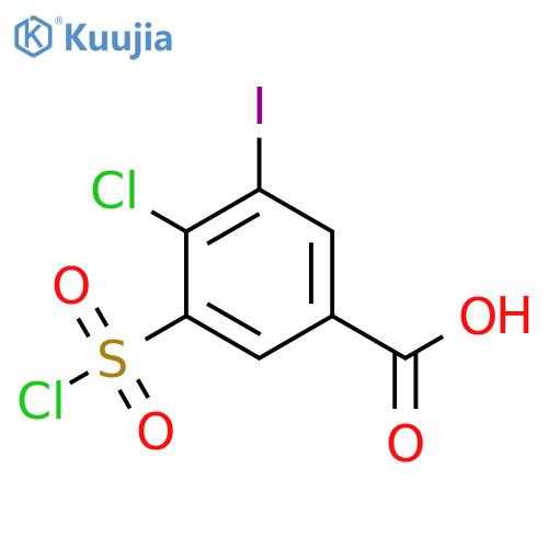 4-CHLORO-3-(CHLOROSULFONYL)-5-IODOBENZOIC ACID structure