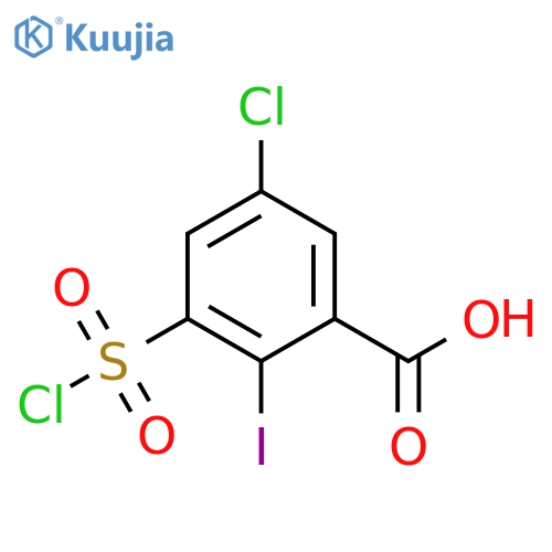 5-CHLORO-3-(CHLOROSULFONYL)-2-IODOBENZOIC ACID structure