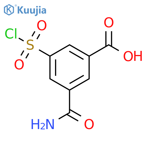 3-carbamoyl-5-(chlorosulfonyl)benzoic acid structure
