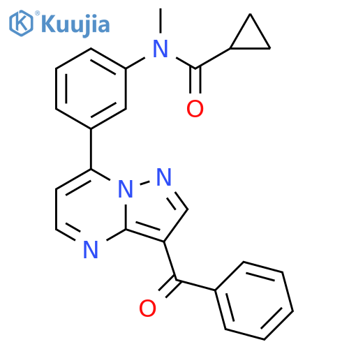 Cyclopropanecarboxamide,N-[3-(3-benzoylpyrazolo[1,5-a]pyrimidin-7-yl)phenyl]-N-methyl- structure