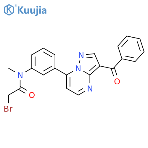 Acetamide, N-[3-(3-benzoylpyrazolo[1,5-a]pyrimidin-7-yl)phenyl]-2-bromo-N-methyl- structure