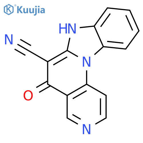 Benzimidazo[1,2-a][1,6]naphthyridine-6-carbonitrile, 5,7-dihydro-5-oxo- structure