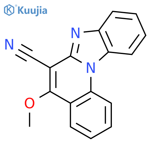 Benzimidazo[1,2-a]quinoline-6-carbonitrile, 5-methoxy- structure