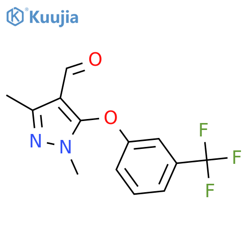 1,3-Dimethyl-5-3-(trifluoromethyl)phenoxy-1H-pyrazole-4-carbaldehyde structure
