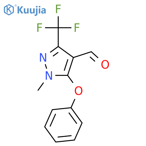 1-Methyl-5-phenoxy-3-(trifluoromethyl)-1H-pyrazole-4-carbaldehyde structure