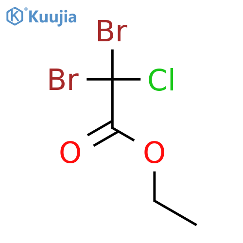Acetic acid, dibromochloro-, ethyl ester structure