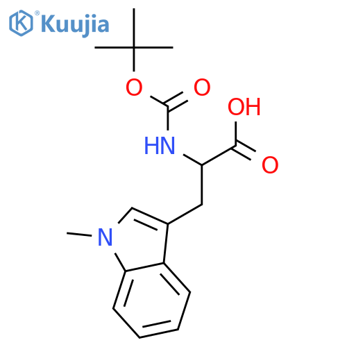 (2S)-2-{(tert-butoxy)carbonylamino}-3-(1-methyl-1H-indol-3-yl)propanoic acid structure